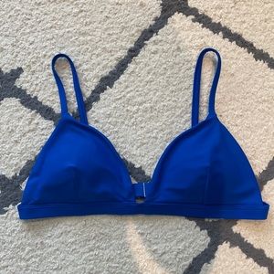 HOLLISTER ROYAL BLUE SIZE L TRIANGLE BIKINI TOP !!